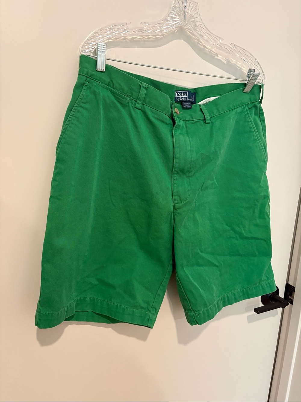 VNTG Polo by Ralph Lauren Kelly Green Men's Chino Shorts Preppy Golf Academia 36 - Picture 2 of 8